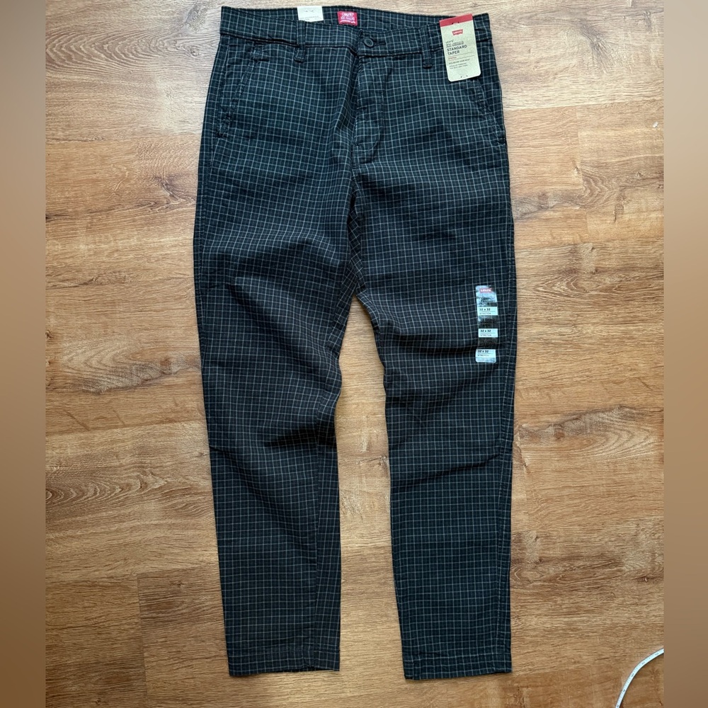 Levi's Black Windowpane Check Chinos